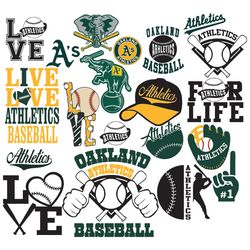 oakland athletics logo bundle svg