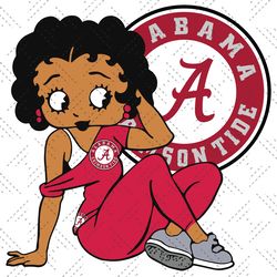 alabama crimson tide betty boop ort svg