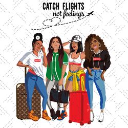 catch flights not feelings svg