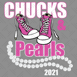 pink chucks and pearls svg