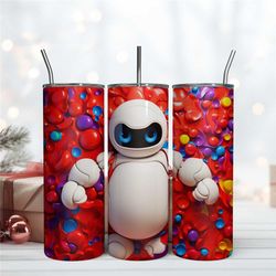 3d inflated baymax tumbler design png, disney movies tumbler wrap, skinny 20oz tumbler design digital file