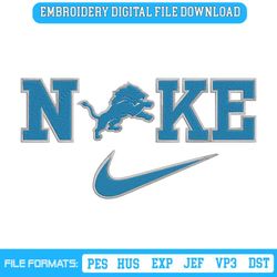 Nike Detroit Lions Swoosh Embroidery Design Download