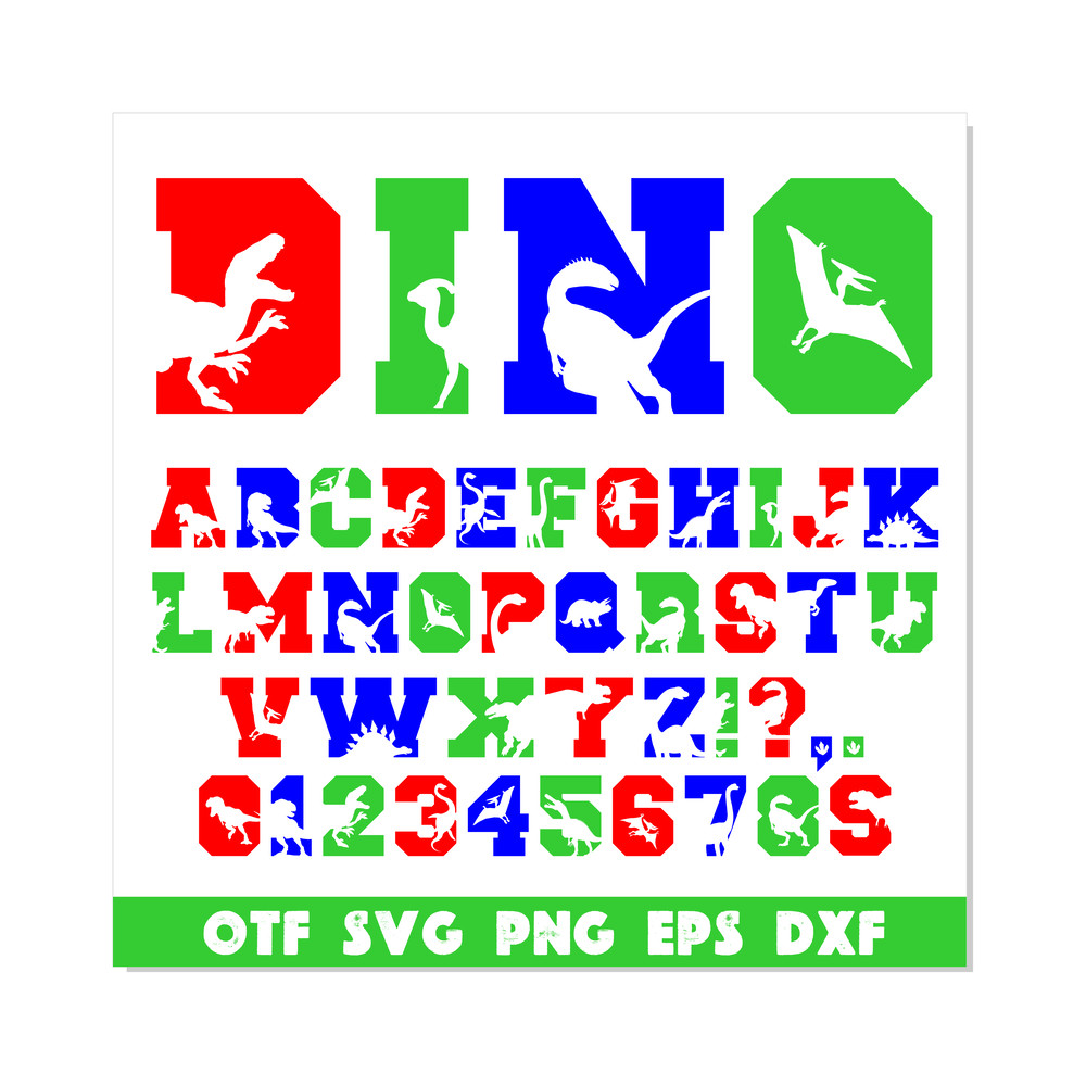 Dinosaurs font svg ttf png 1.png