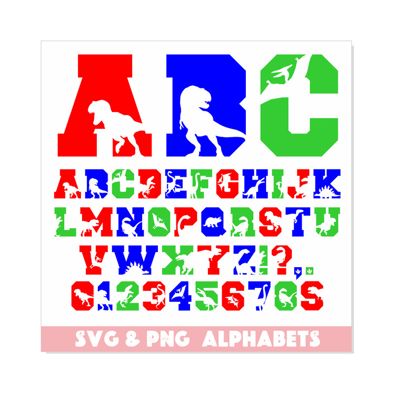 Dinosaurs font svg ttf png 4.png