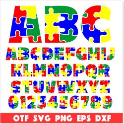 puzzle font svg png, puzzle font otf, puzzle letters svg, puzzle svg, puzzle autism font svg, autism svg cricut school