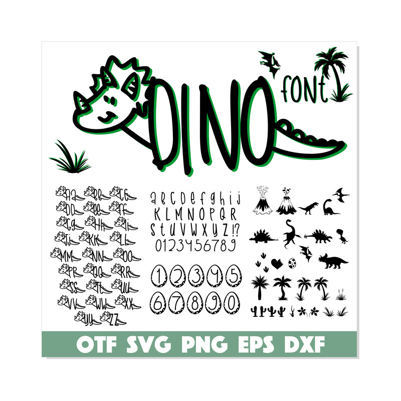 Dinosaur Font ttf Bundle svg png 1.png