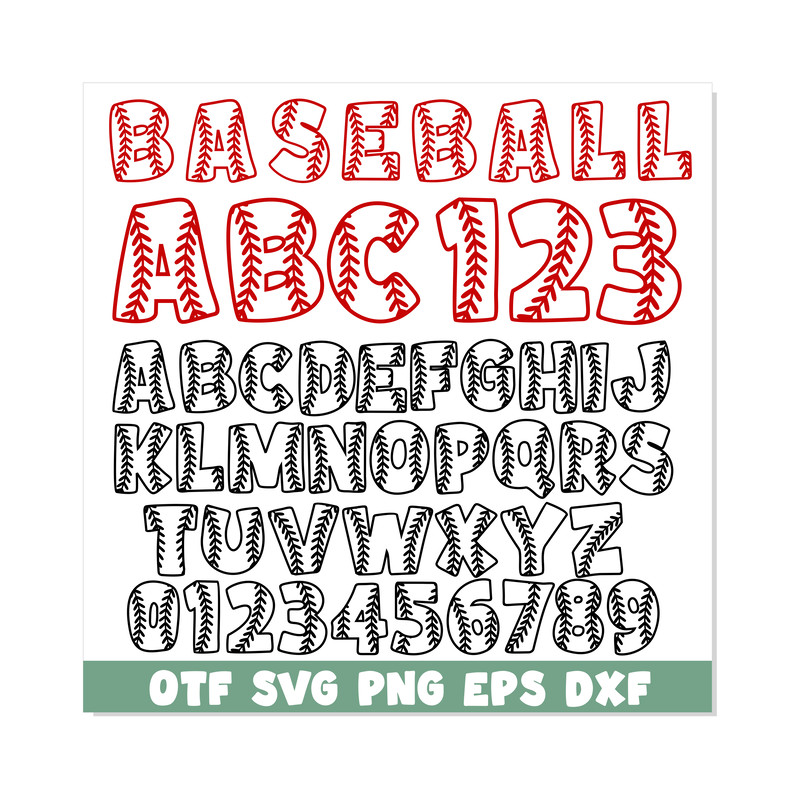 Baseball font svg otf ttf png 1.png