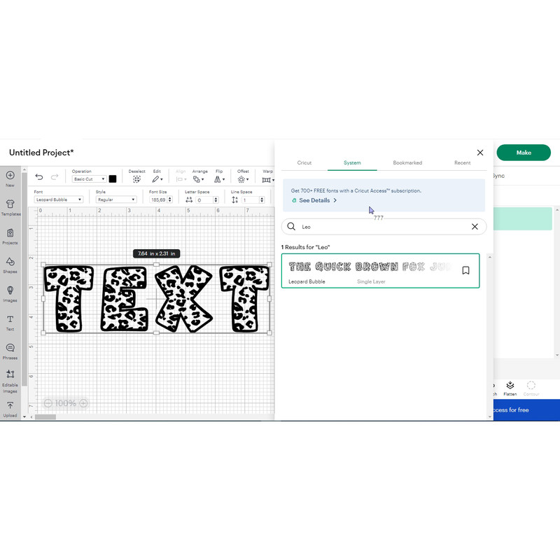 Leopard Bubble font 7.png