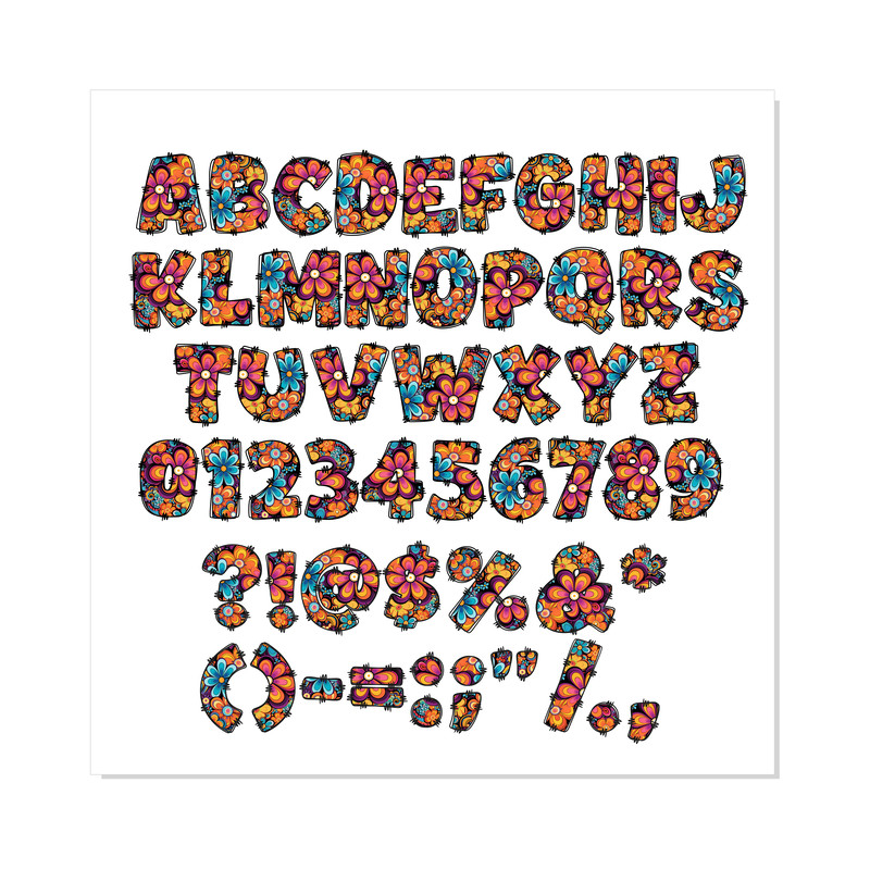 Doodle Hippie Groovy Flowers Font PNG 2.png