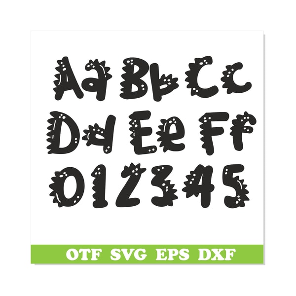 Dinosaur Font OTF, Dinosaur Font SVG Cricut, Dinosaur Alphab | Inspire ...