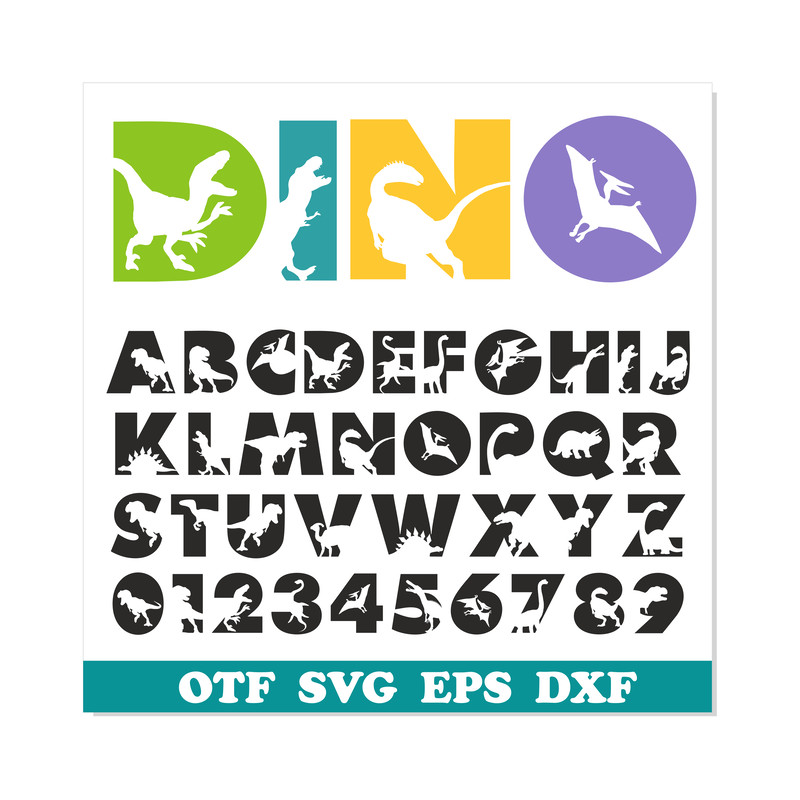 Dinosaur Font svg Cricut 1.png