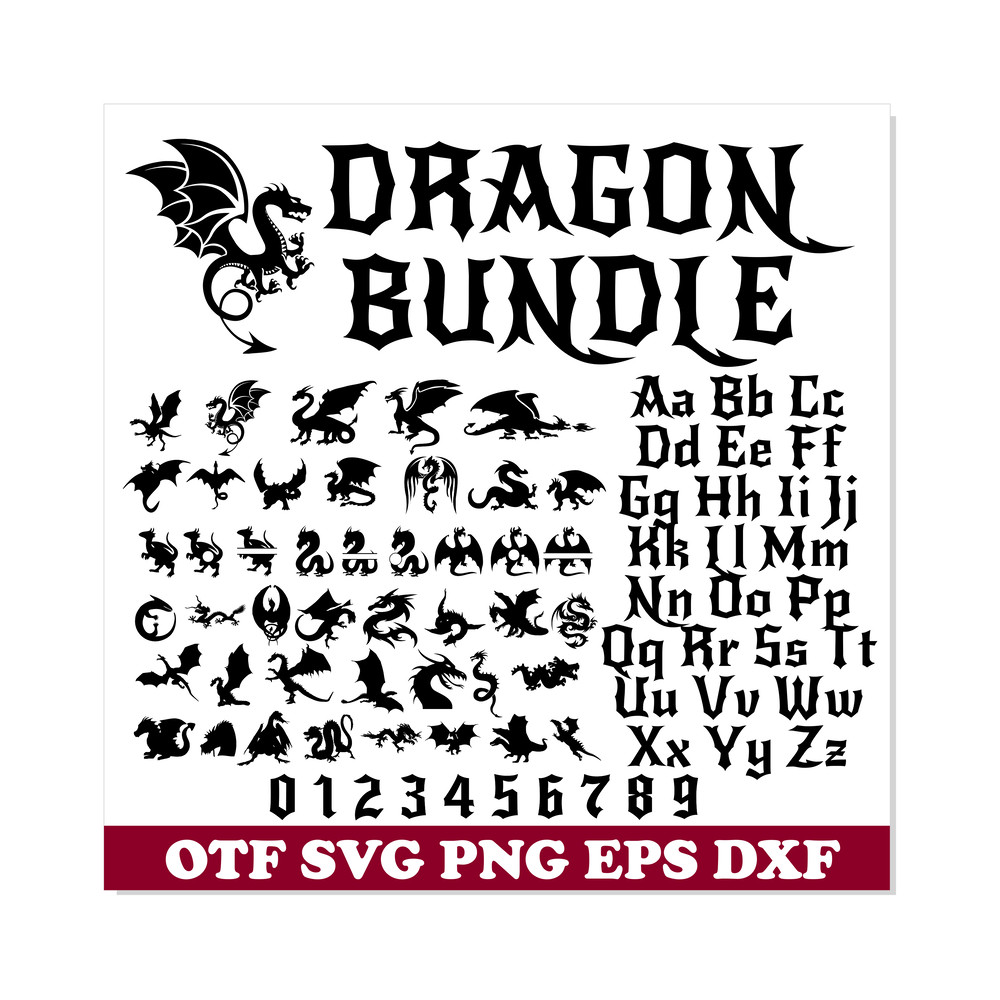 Dragon SVG Bundle Dragon font 1.png