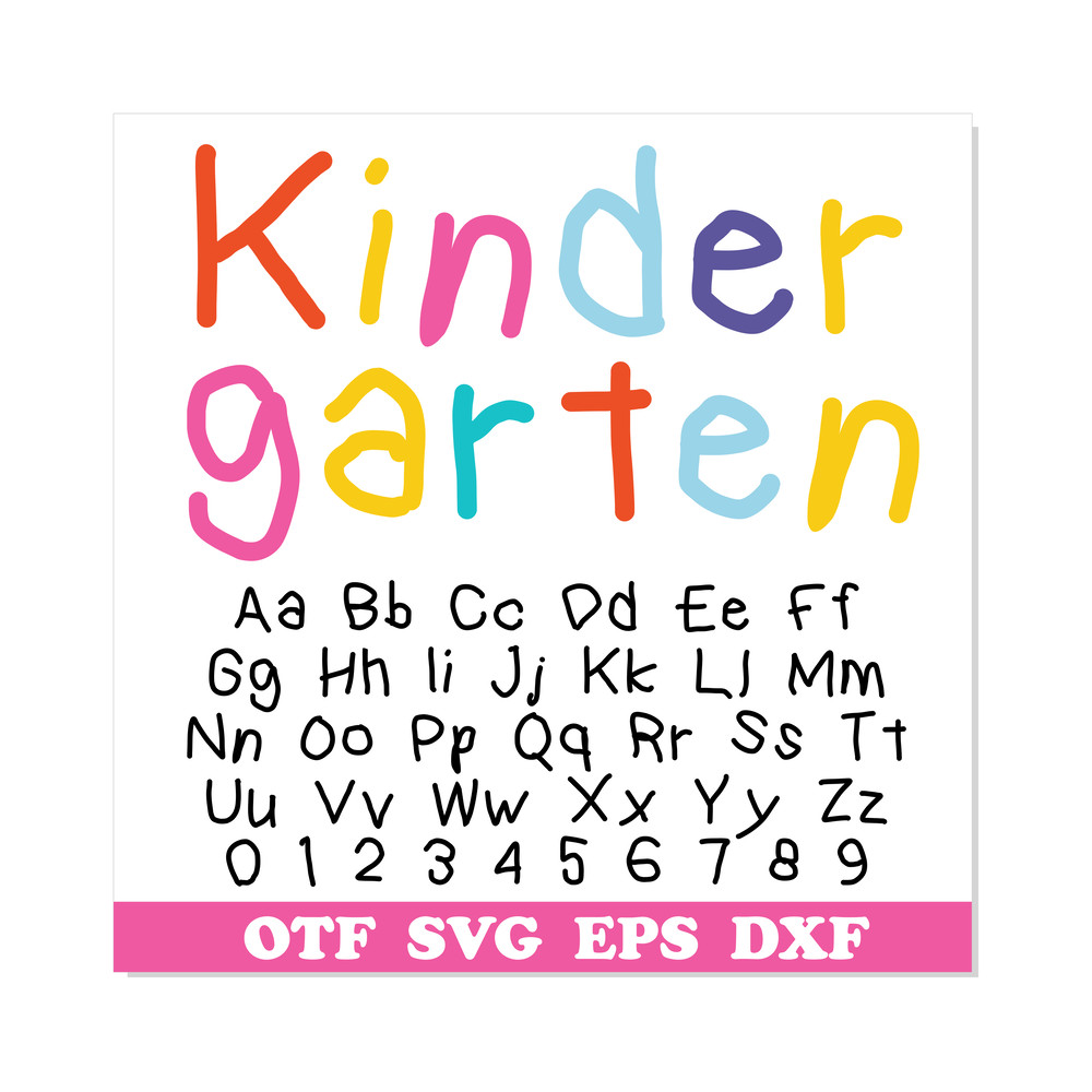 Kindergarten font otf svg 1.png