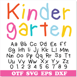 kindergarten font otf, kindergarten font svg, baby font ttf, kids font svg, school font svg, marker font svg cricut font