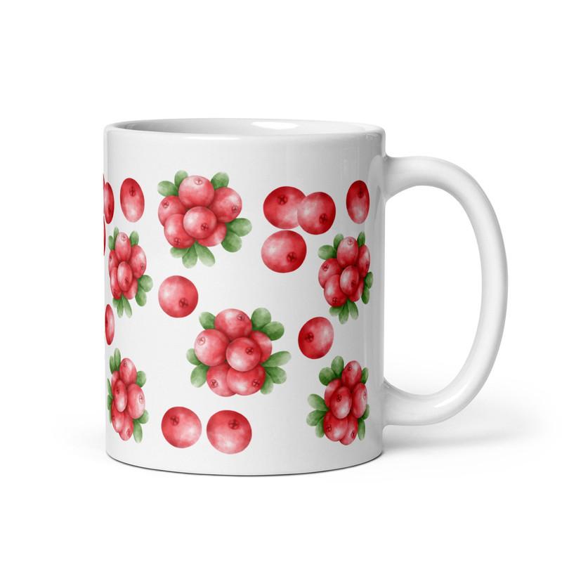 Cranberry Mug Cranberry Lover Mug Cranberry Tea Mug Holiday Christmas Coffee Mug Cottagecore Mug Gift Fruit Berry Gift.jpg