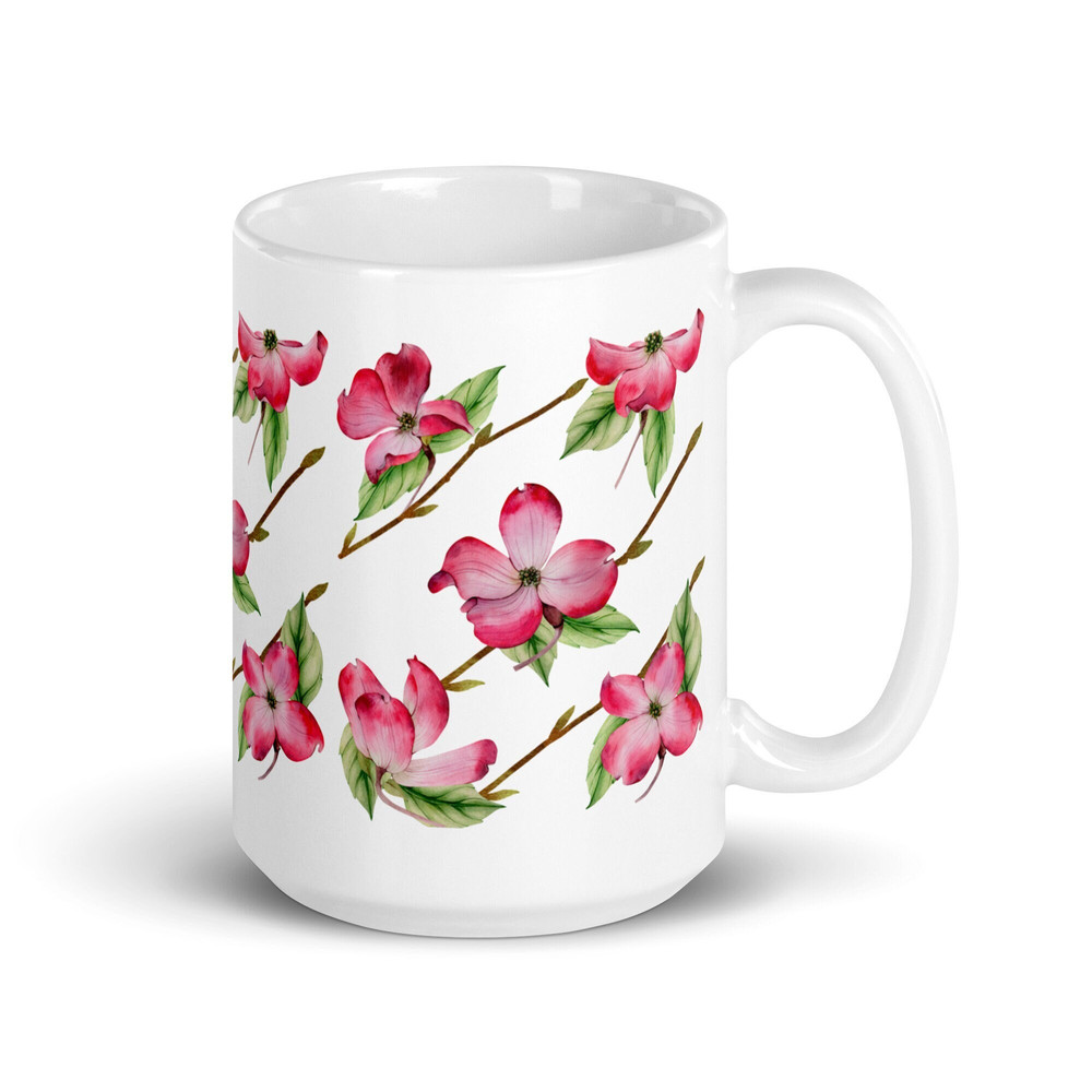 Dogwood Mug Dogwood Lover Gift Flower Plant Nature Gift Boho Floral Cottagecore Tea Mug Coffee Flower Gardener Holiday Dogwood Birthday Gift.jpg