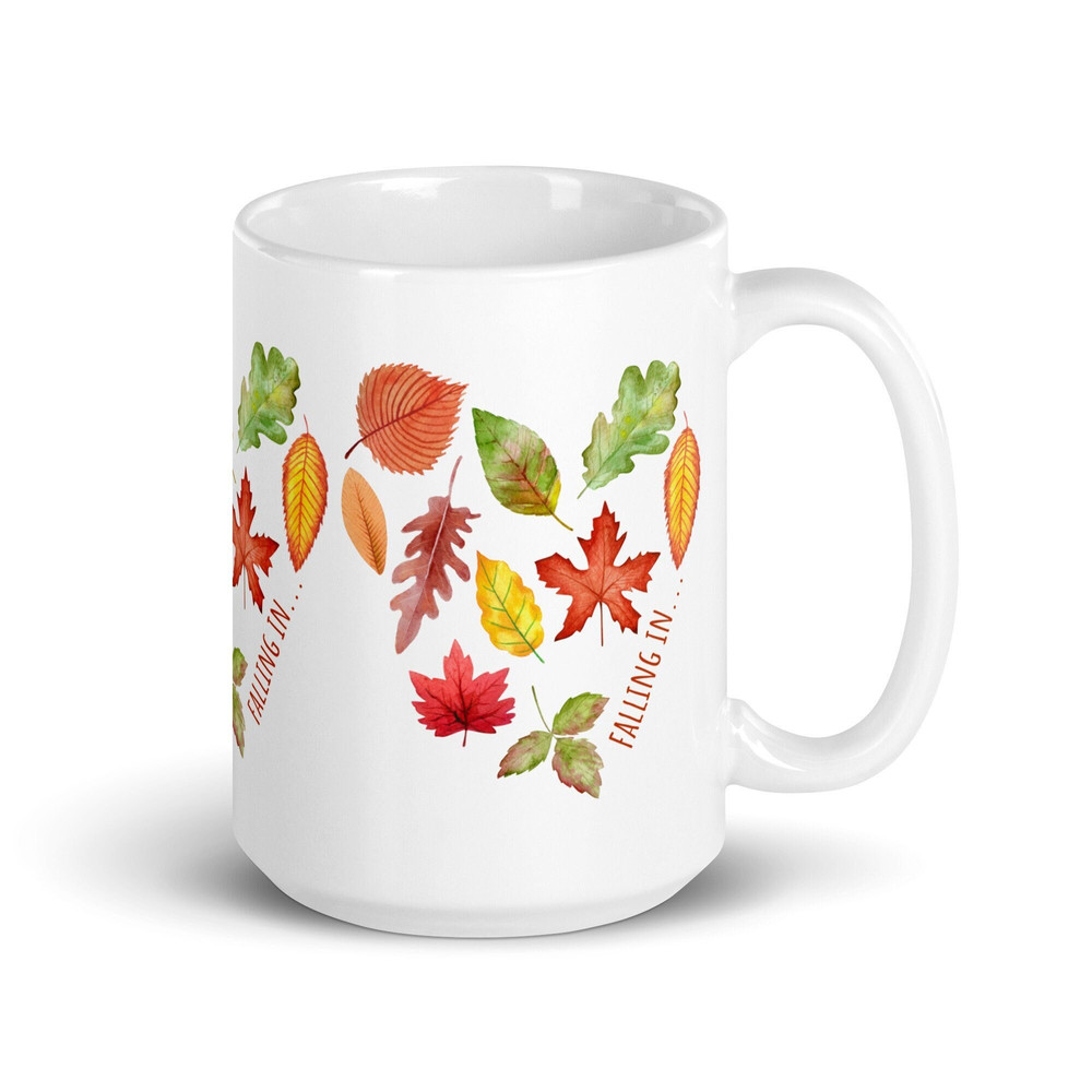 Falling in... Mug Fall Autumn Lover Tree Leaves Naturecore Cottagecore Coffee Tea Fall Foliage Nature Lover Trail Hiker Gift Birthday Gift.jpg