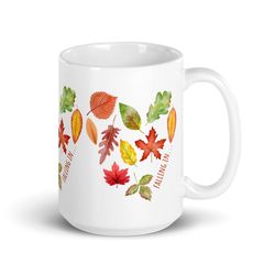 falling in... mug fall autumn lover tree leaves naturecore cottagecore coffee tea fall foliage natur