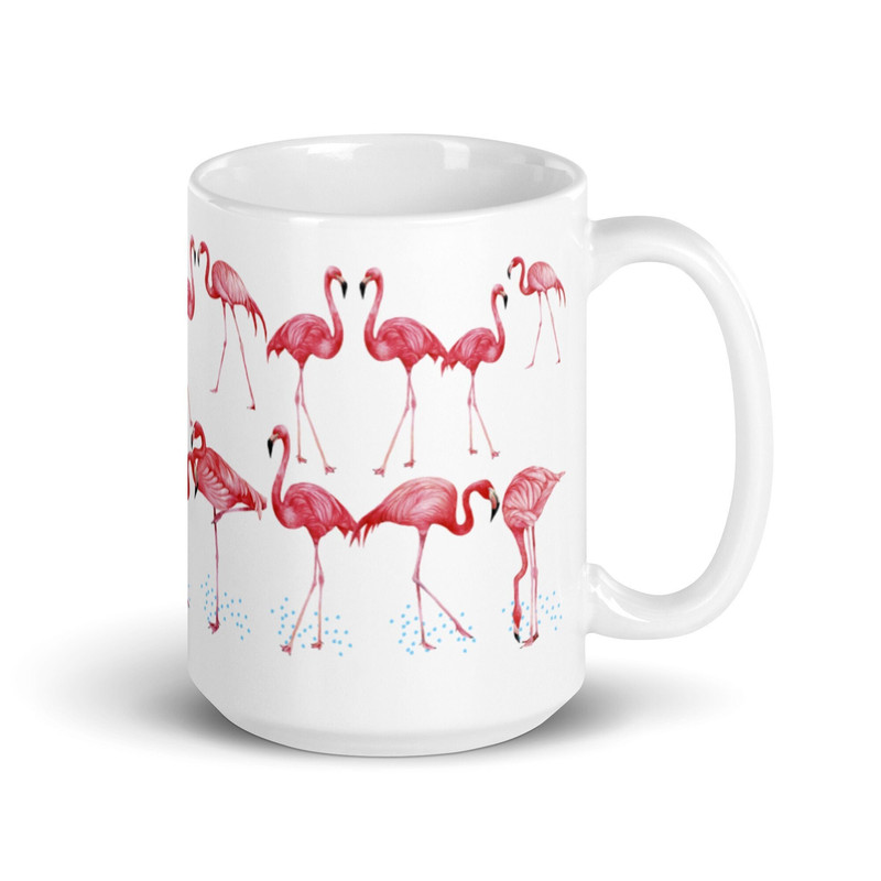 Flamingos Mug Pink Flamingo Wading Bird Harmony Balance Cottagecore Tea Coffee Tropical Bird Lover Naturecore Birthday Gift.jpg