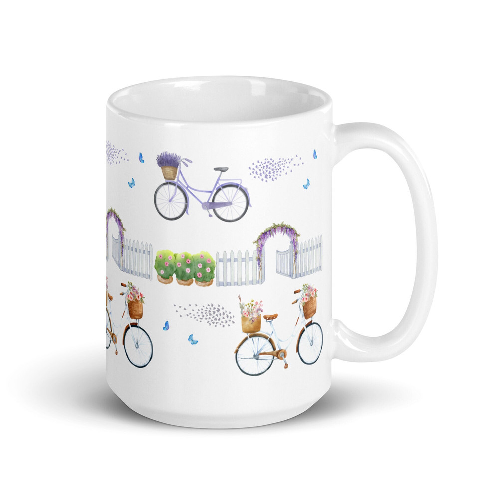 Flower Bike Mug Flower Market Biking Nature Lover Gift Cottagecore Boho Chic Countryside Whimsical Coffee Tea Vintage Bicycle Birthday Gift.jpg