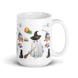 ghost witch mug ghost lover witch gift halloween coffee mug witch tea mug cottagecore fall autumn gi