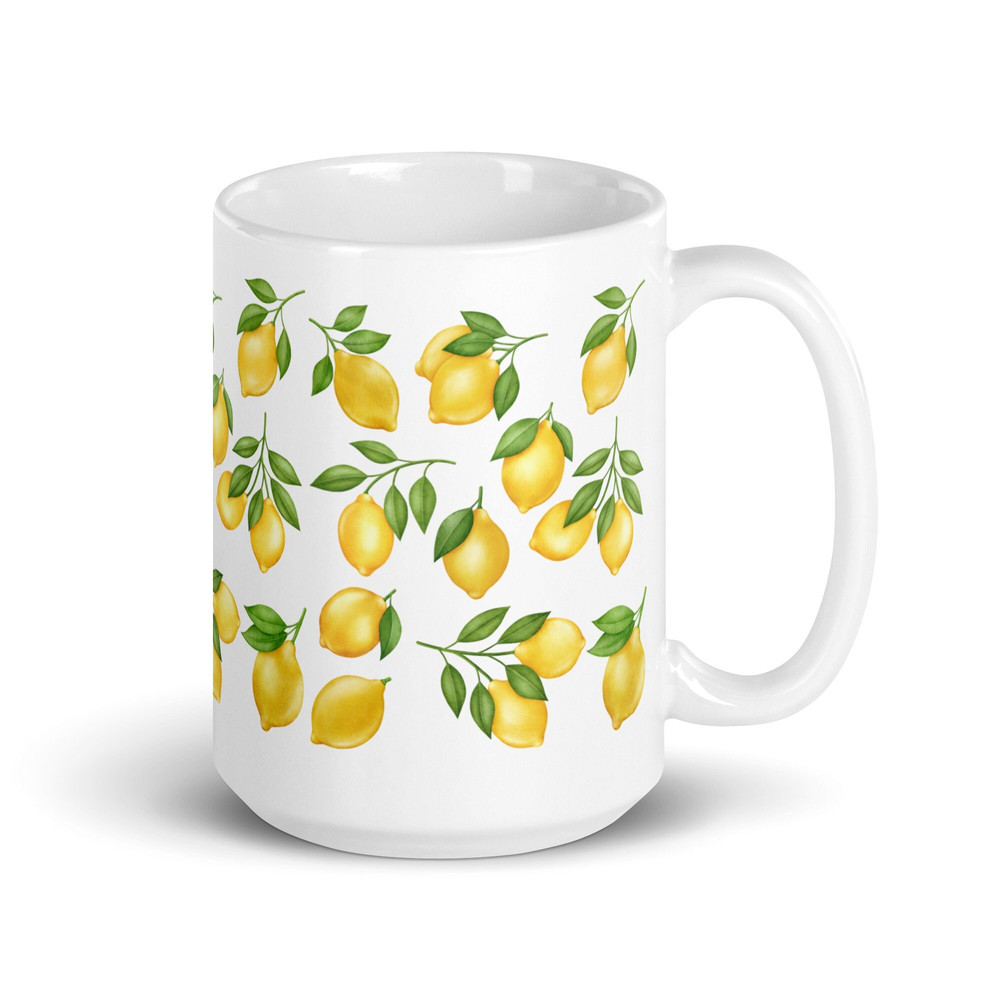 Lemon Mug Lemon Lover Gift Citrus Nature Mug Cottagecore Boho Chic Lemons Coffee Tea Yellow Fruit Nature Lover Holiday Lemons Birthday Gift.jpg