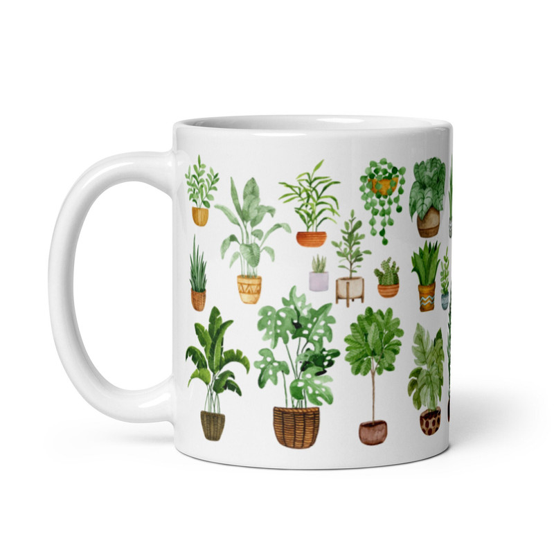 Plant Mug Houseplant Lover Gift Plants Lover Mug Nature Lover Cottagecore Tea Coffee Mug Holiday Houseplants Birthday Gift.jpg