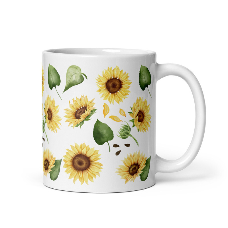 Sunflower Mug Sunflower Lover GIft Flower Coffee Mug Boho Floral Cottagecore Coffee Mug Sunflower Shine Encouragement Gift Uplifting Gift.jpg