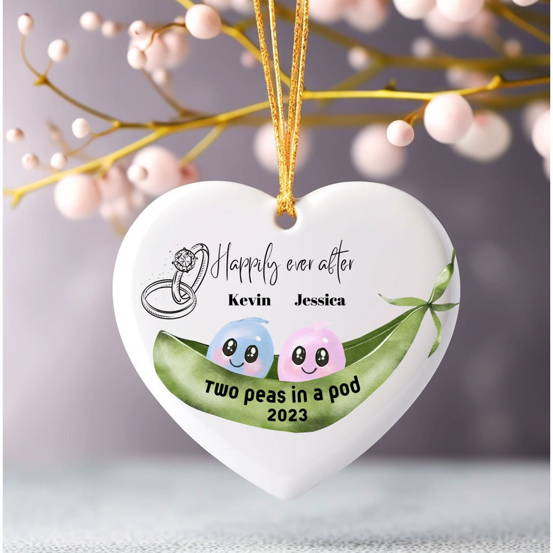 1st Christmas as Married Ornament, First Christmas Mr & Mrs, Funny wedding anniversary gift, Personalised Couple Christmas Ornament 2023.jpg