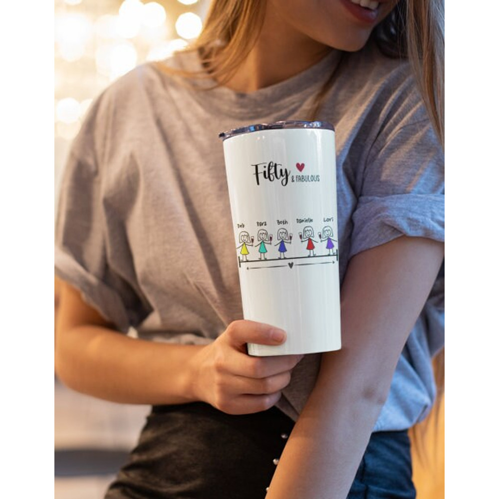 60th birthday celebrations, Sixty & Fabulous Coffee tumbler, Fun gift for 60th Birthday, Funny gift for best friend, Bestie Friendship.jpg