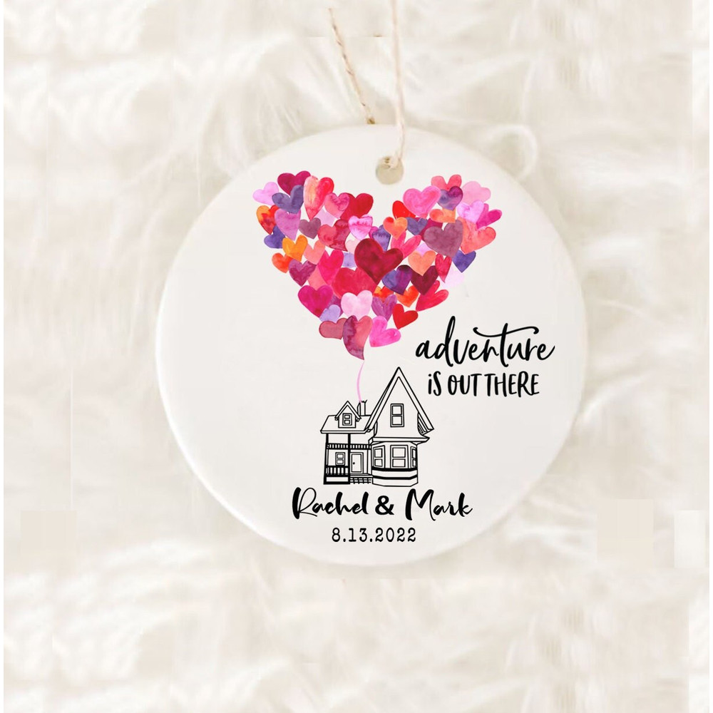 Adventure is out there, New Home gift for couple, Newlywed wedding gift, 1st10th20th-anniversary gift, Custom Wife birthday gift, w38.jpg