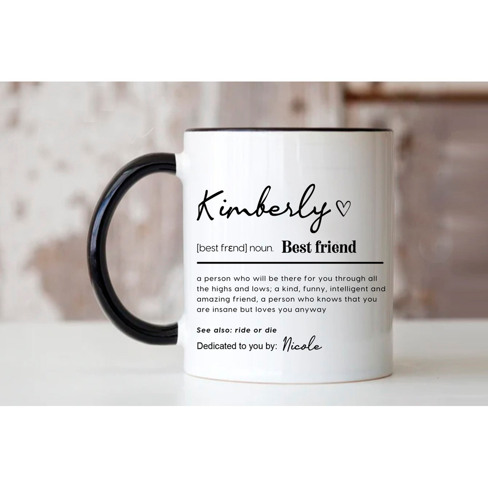 Best friend definition mug, personalized friendship mug, Funny birthday gift for friend, Bestie sister mug,  BFF custom gift with name, b21 1.jpg