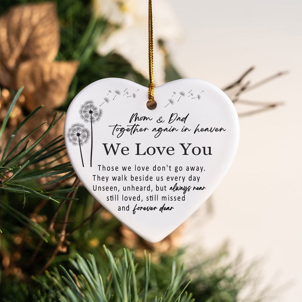 Custom memorial ornament for parents, In loving Memory, personalized remembrance ornament in memory of Mom, Dad custom name and dates, H2.jpg