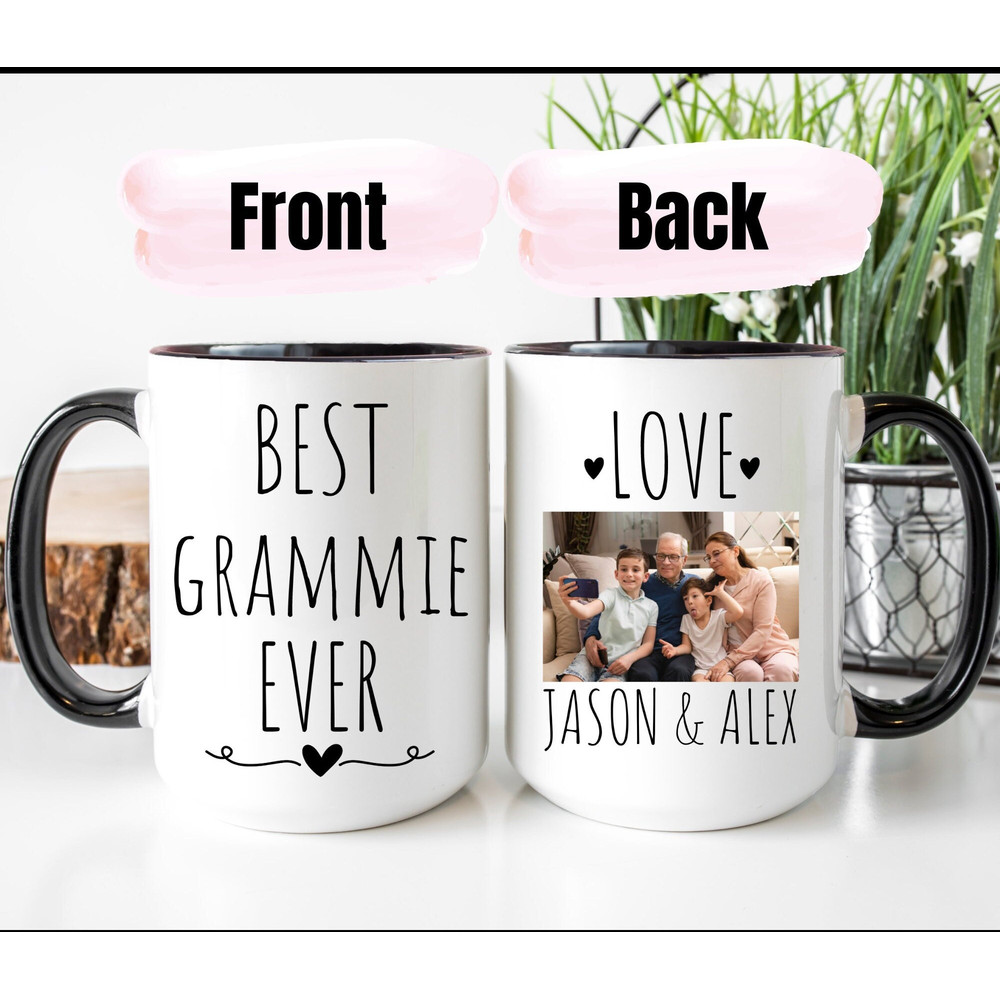 Best Grammie Ever Mug, Photo Mug For Grammie, Personalized Mug With Picture,  Grandmother Gift, Kids Photo Mug, Grammie Mug, Custom Picture.jpg