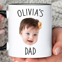 custom baby face mug, personalize child photo coffee mug for dad - mom, mug with baby picture, mothers day mug gift, gra