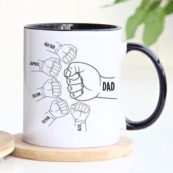 custom christmas dad mug, fist bump dad mug, bump dad gift, gifts for him, personalized gifts, father gifts, mug design,