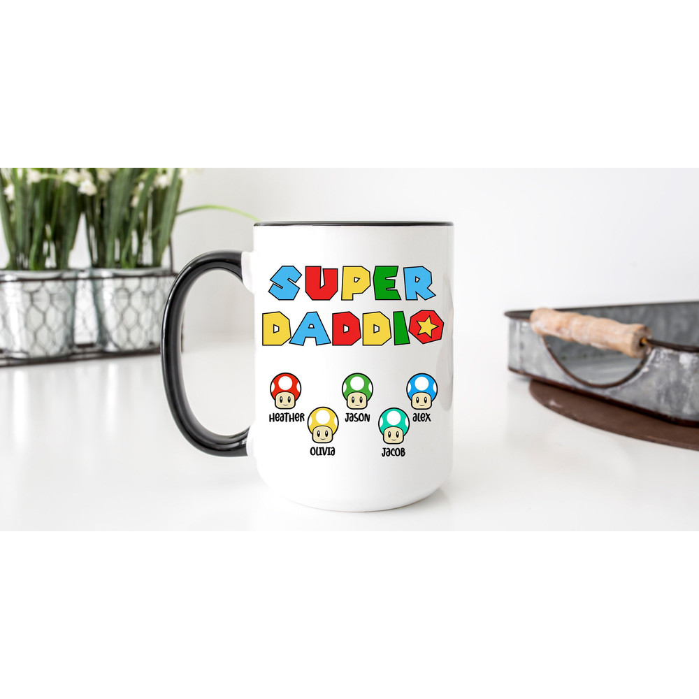 Funny Super Daddio Mug, Personalized Super Daddio Mug, Gift For Dad, SuperDaddio Mug, Gamer Dad Gift, Dad Gift from Kid to Dad.jpg