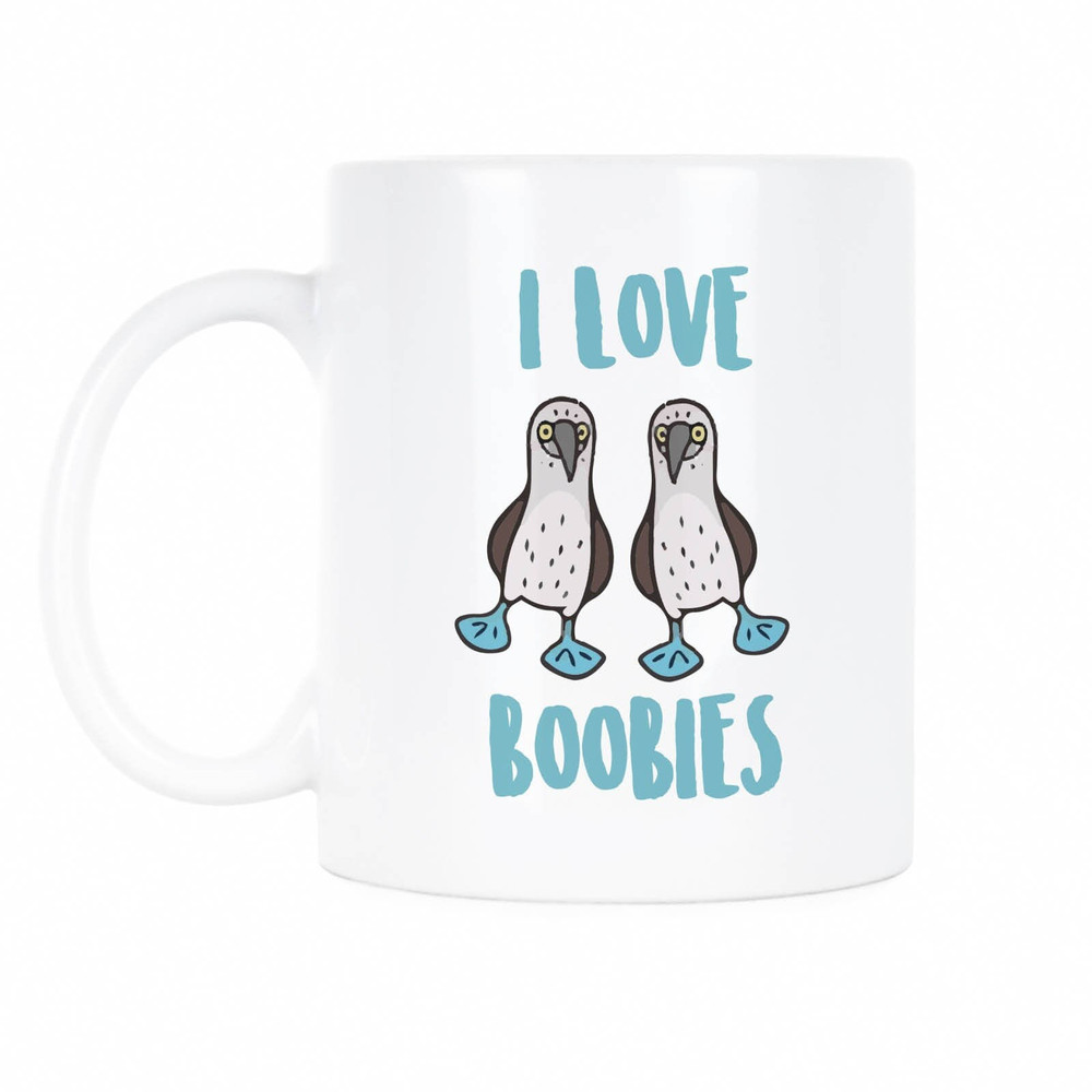 Bird Mug Boobies Bird I Love Boobies Booby Bird Blue Footed Funny Bird Mug.jpg