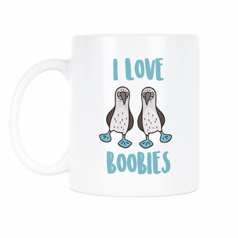 Bird Mug Boobies Bird I Love Boobies Booby Bird Blue Footed Funny Bird Mug.jpg