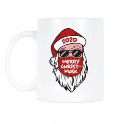 christmas 2020 santa mug merry christ mask merry christmask quarantine christmas