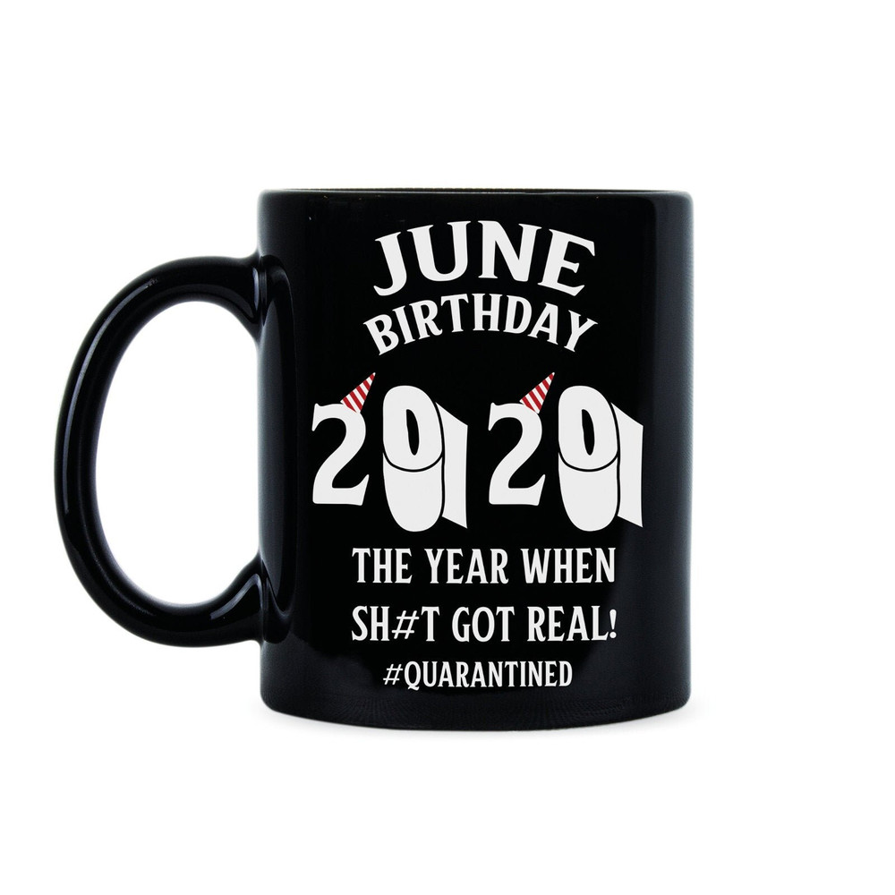 June Birthday Quarantine Birthday June Birthday 2020 June Birthday Mug Social Distancing The Year When Shit Got Real.jpg