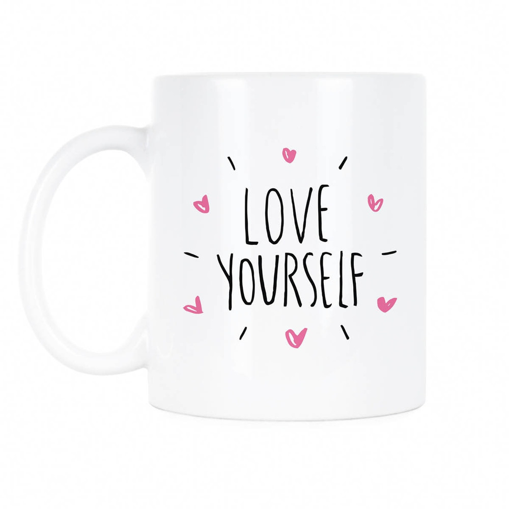 Love Yourself Motivational Mug Love Yourself Mug Self Love Self Care I Am Enough Love Yourself Gift Love Yourself Cup Self Compassion Mug.jpg