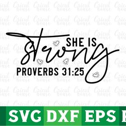 she is strong proverbs 3125
