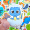 ChildrenDinosaurStickerPackCuteDragonKidsDecalsCartoonLaptopStickersFunnyDinosaurSticke