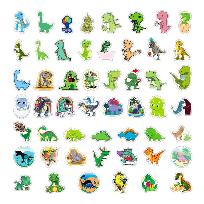 ChildrenDinosaurStickerPackCuteDragonKidsDecalsCartoonLaptopStickersFunnyDinosaurSticke