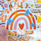 GroovyHippieStickerPackPeaceandLoveStickersPositiveVibesStickersLuggageDecalsBohoStick