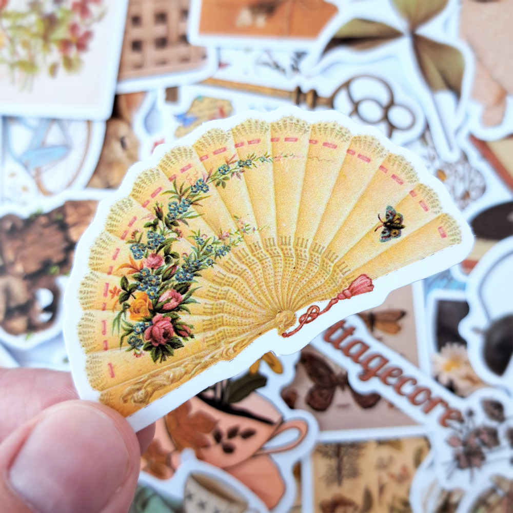 VintageScrapbookingStickerPackRetroStyleStickersDecorativeStickerCottagecoreStickersLugga