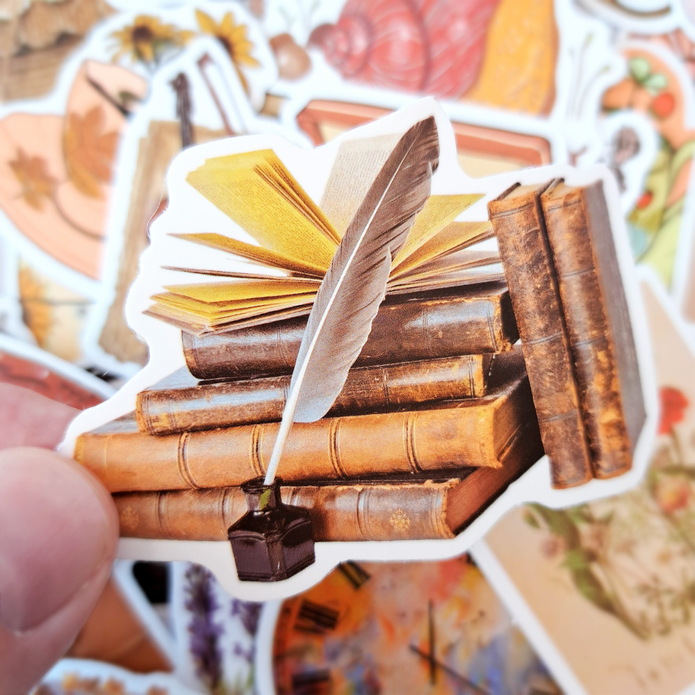 VintageScrapbookingStickerPackRetroStyleStickersDecorativeStickerCottagecoreStickersLugga