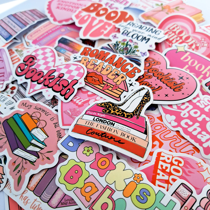 60 PCS Bookish Sticker Pack Book Lover Stickers Romance Reader Stickers Kindle Stickers Bundle Booki