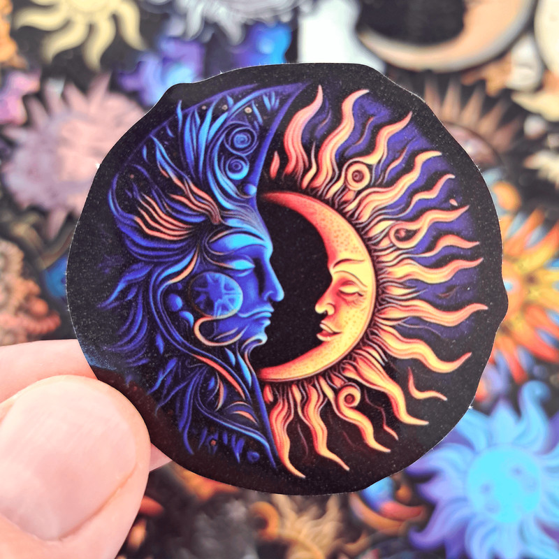 50 PCS Celestial Sun And Moon Sticker Pack Art Aesthetic Stickers Galaxy Stars Stickers Astronomy S